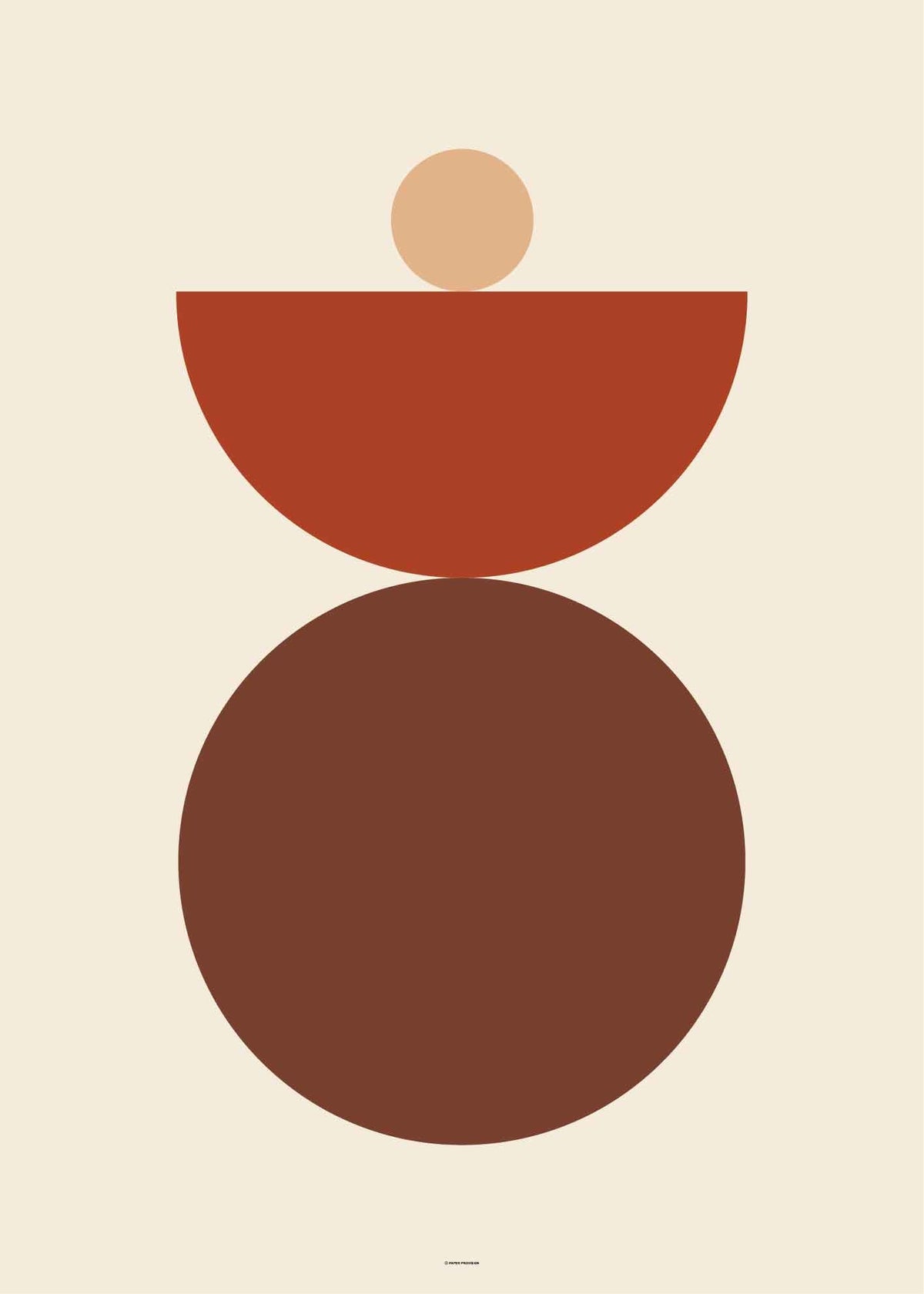 Abstract Shapes Vintage Red